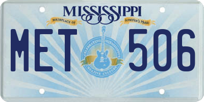 MS license plate MET506