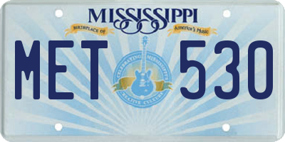 MS license plate MET530