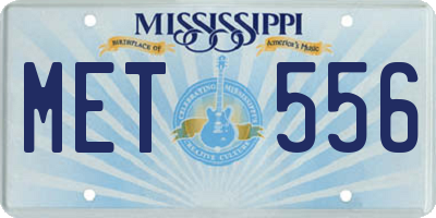 MS license plate MET556