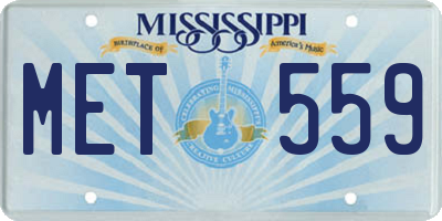 MS license plate MET559