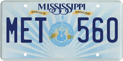 MS license plate MET560