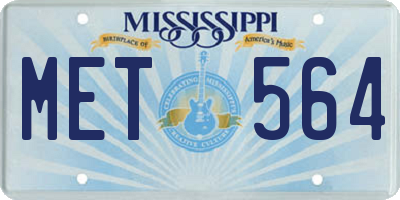 MS license plate MET564