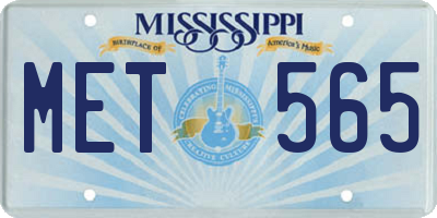 MS license plate MET565