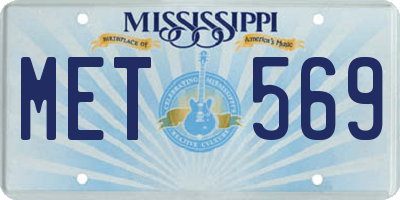 MS license plate MET569