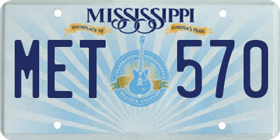 MS license plate MET570
