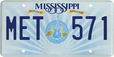 MS license plate MET571
