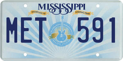 MS license plate MET591