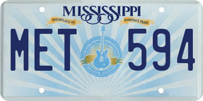 MS license plate MET594