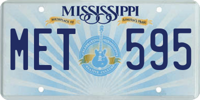 MS license plate MET595