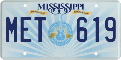 MS license plate MET619