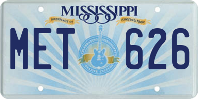 MS license plate MET626