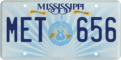 MS license plate MET656