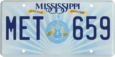 MS license plate MET659