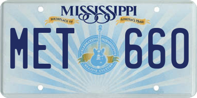 MS license plate MET660