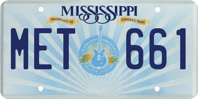 MS license plate MET661