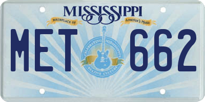 MS license plate MET662