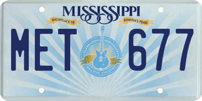 MS license plate MET677