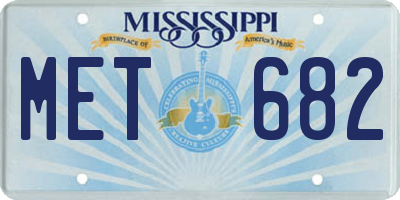 MS license plate MET682