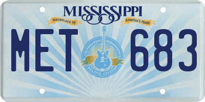 MS license plate MET683
