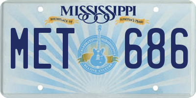 MS license plate MET686