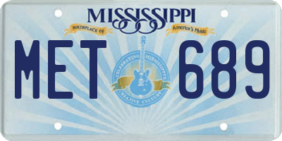 MS license plate MET689