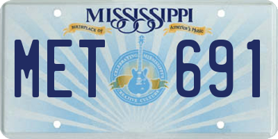 MS license plate MET691