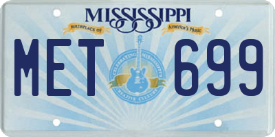 MS license plate MET699