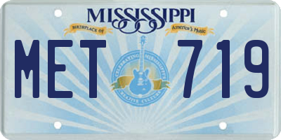 MS license plate MET719