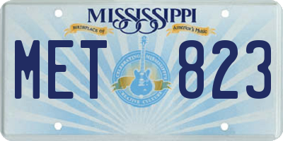MS license plate MET823
