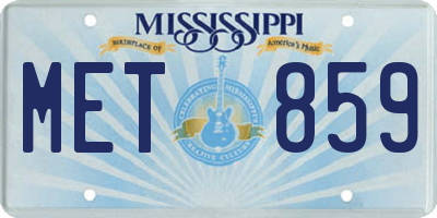 MS license plate MET859