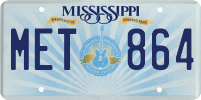 MS license plate MET864