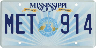 MS license plate MET914