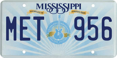 MS license plate MET956