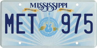 MS license plate MET975