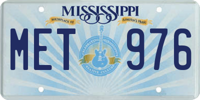 MS license plate MET976
