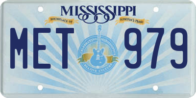 MS license plate MET979