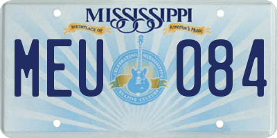 MS license plate MEU084