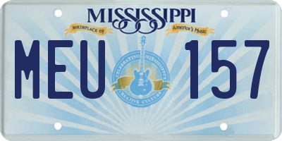 MS license plate MEU157