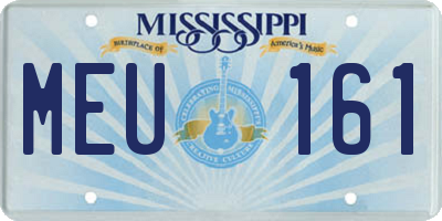 MS license plate MEU161