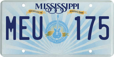 MS license plate MEU175