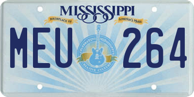 MS license plate MEU264