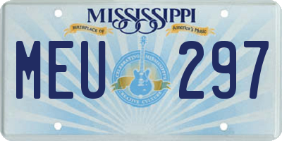 MS license plate MEU297