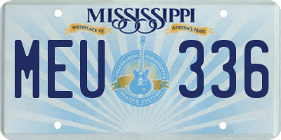MS license plate MEU336