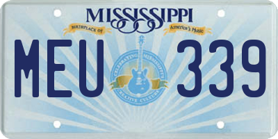 MS license plate MEU339