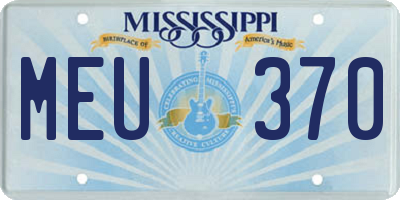 MS license plate MEU370