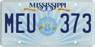 MS license plate MEU373