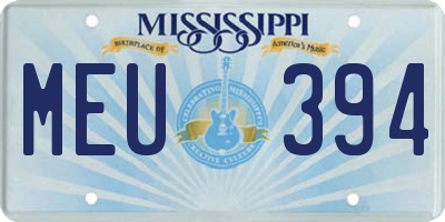 MS license plate MEU394