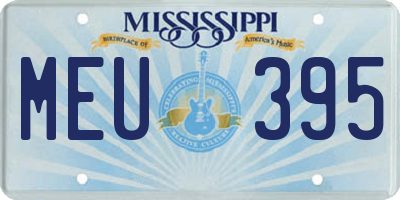 MS license plate MEU395
