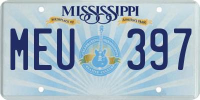 MS license plate MEU397