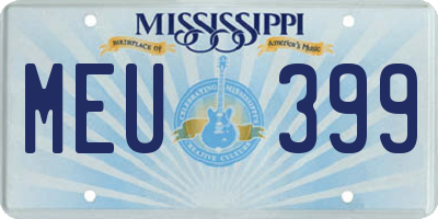MS license plate MEU399